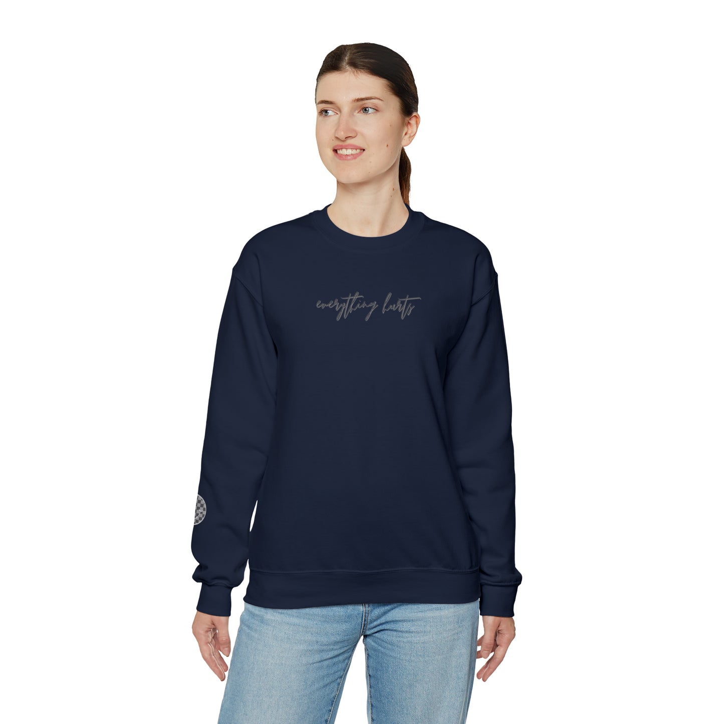 Everything Hurts Smiley | Crewneck Sweatshirt