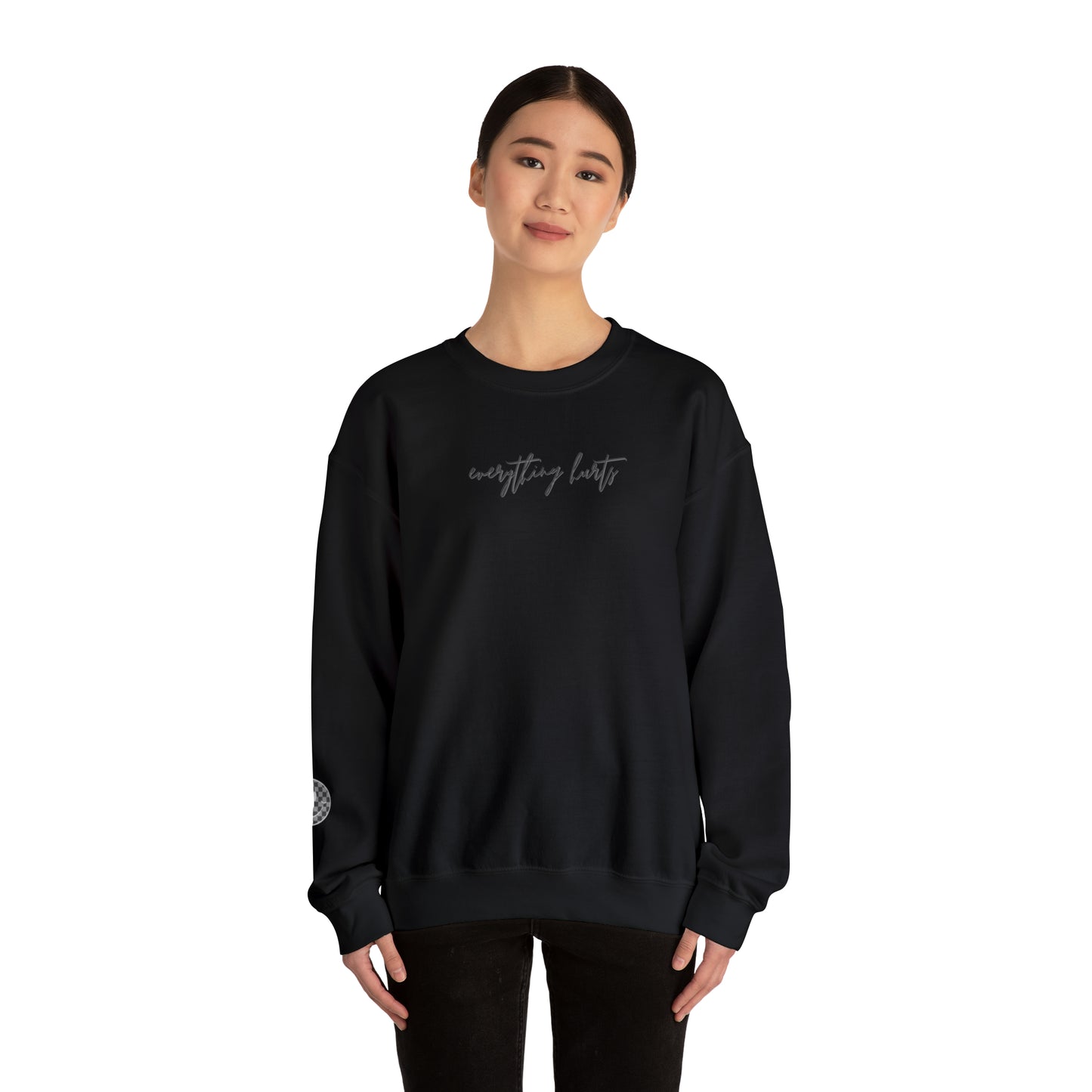 Everything Hurts Smiley | Crewneck Sweatshirt