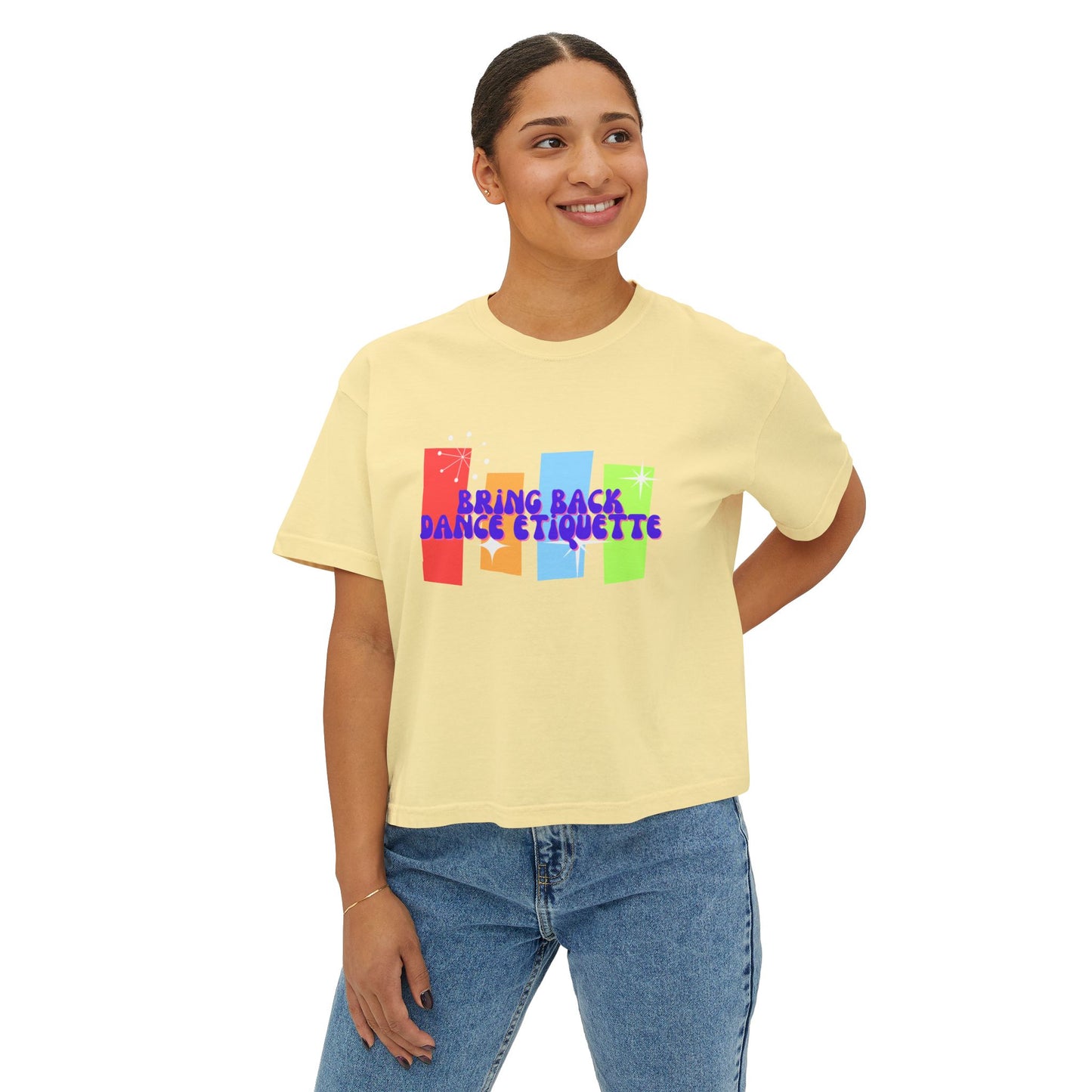 Retro Bring Back Dance Etiquette | Crop Tee