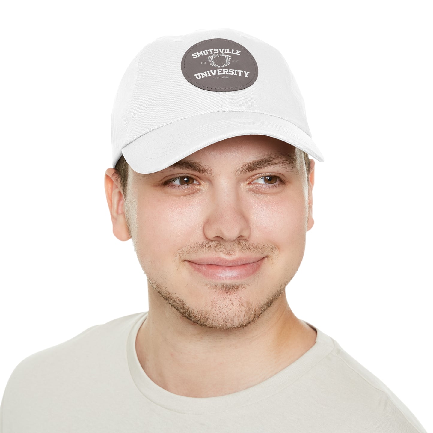 Smutsville Uni | Dad Hat with Leather Patch (Round)