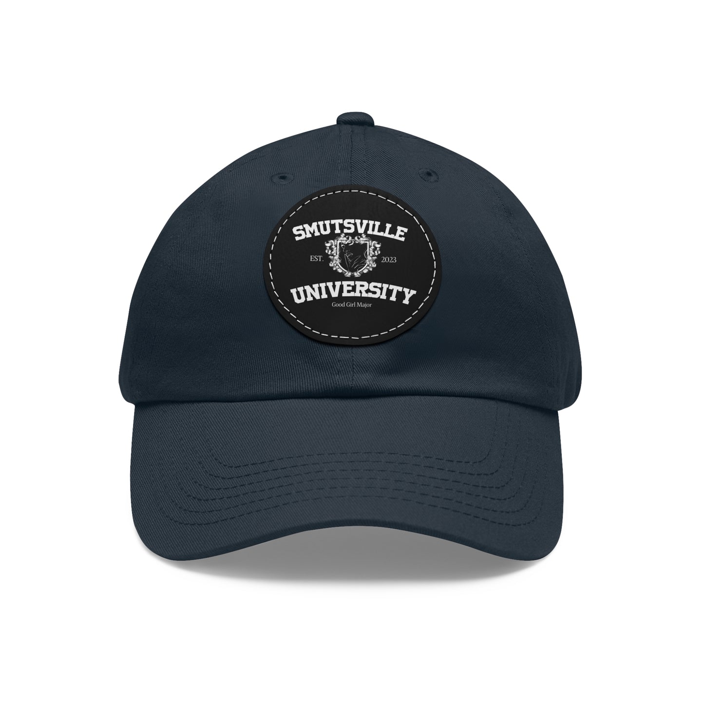 Smutsville Uni | Dad Hat with Leather Patch (Round)