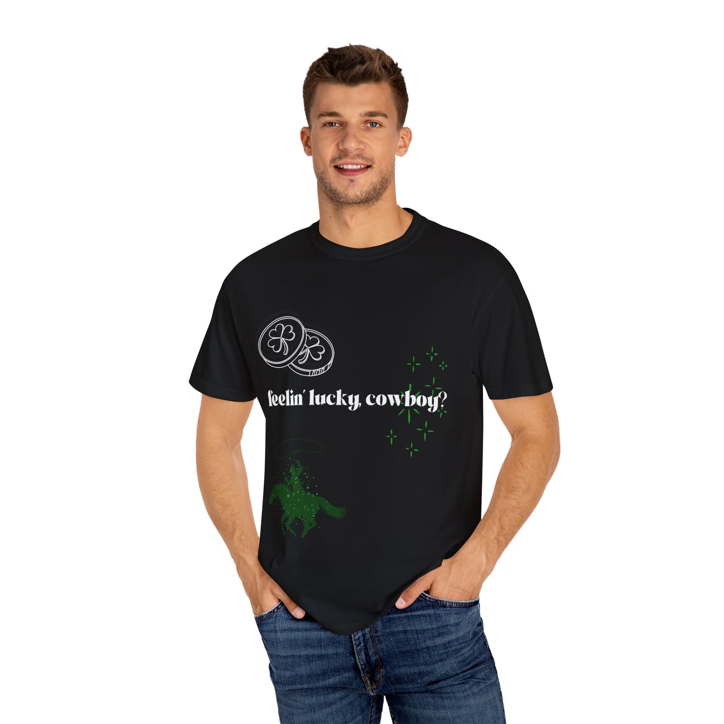 Lucky Cowboy Graphic | Comfort T-shirt