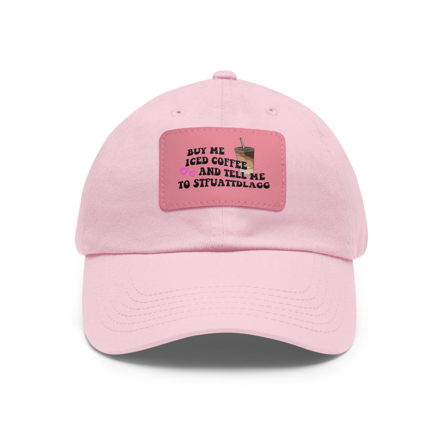 Coffee and Smut | Dad Hat with Leather Patch (Rectangle)