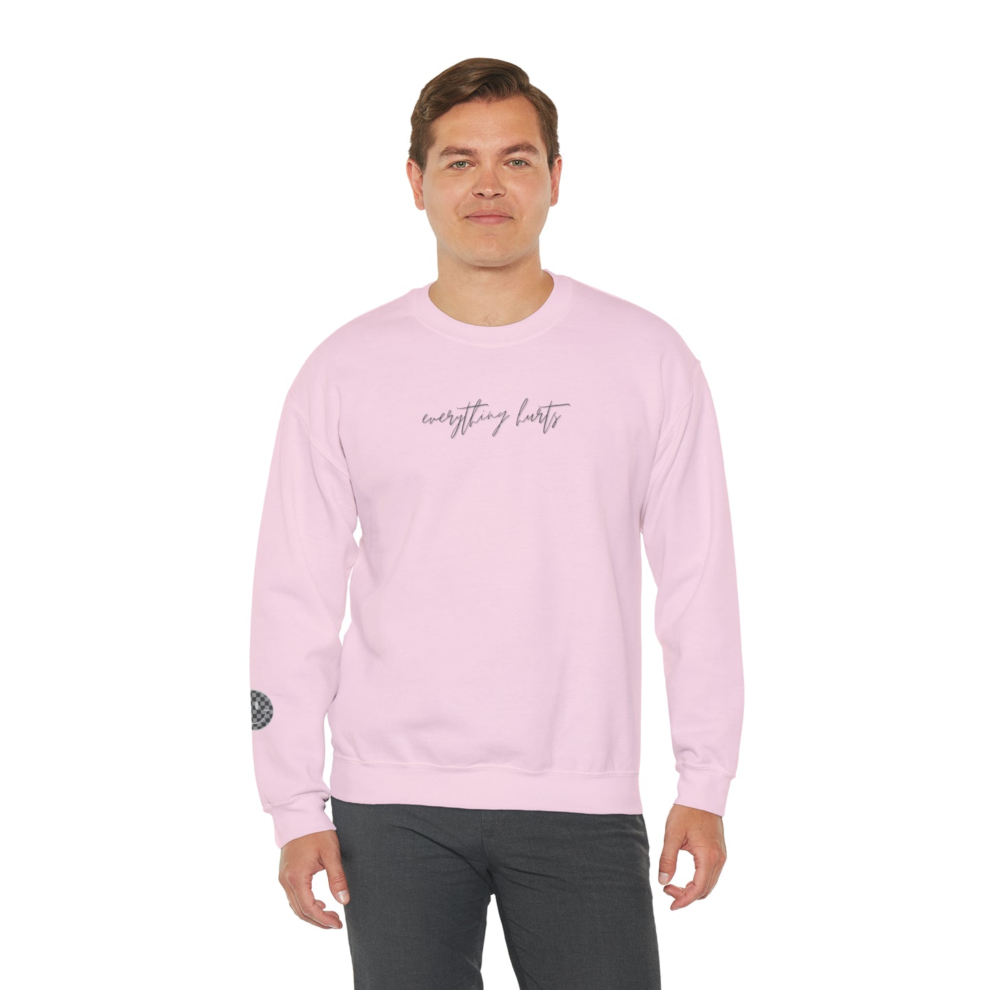 Everything Hurts Smiley | Crewneck Sweatshirt