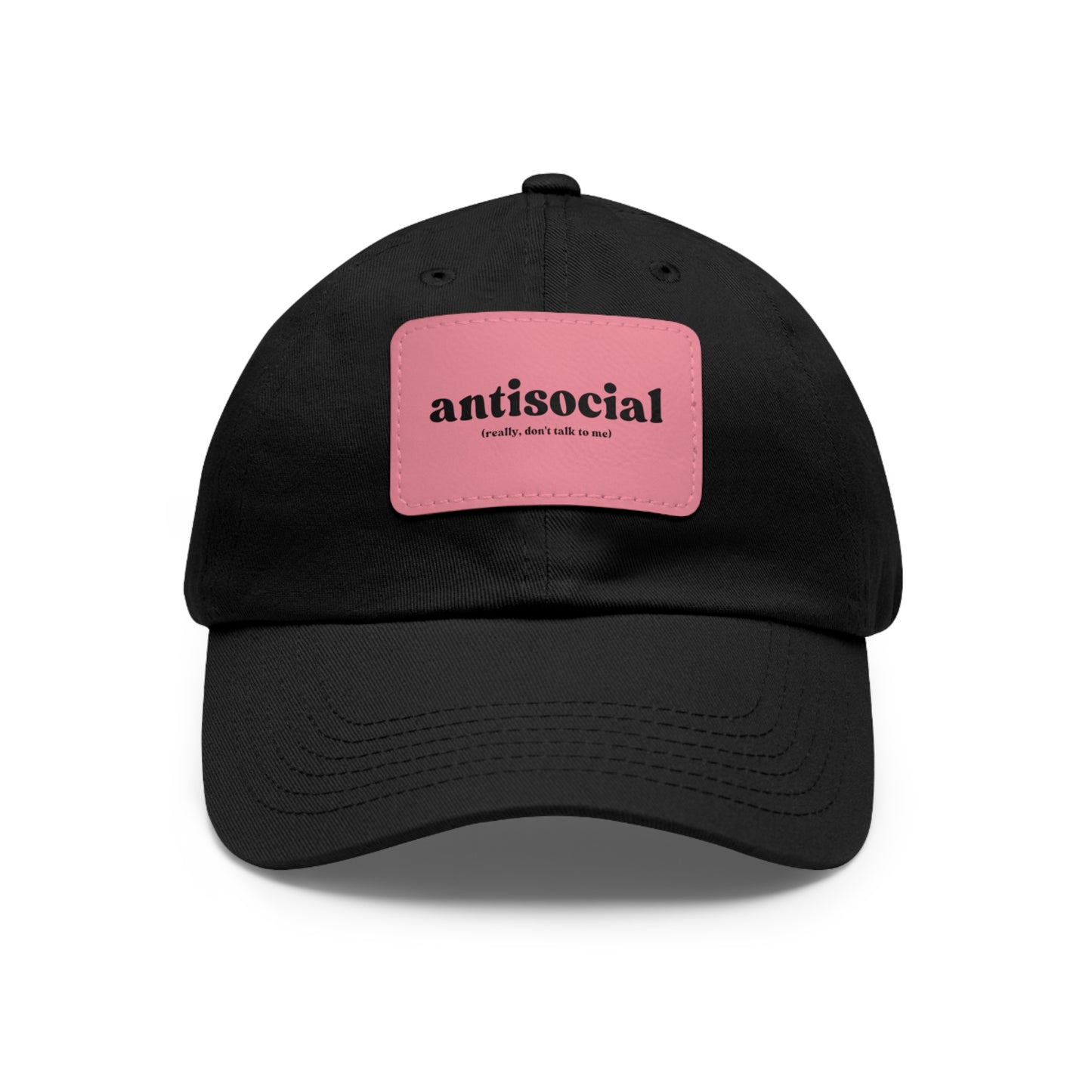 Antisocial | Dad Hat with Leather Patch (Rectangle)