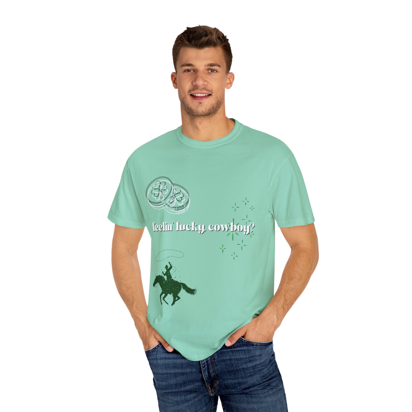 Lucky Cowboy Graphic | Comfort T-shirt