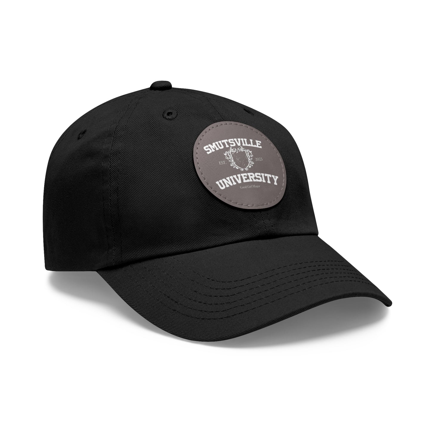 Smutsville Uni | Dad Hat with Leather Patch (Round)