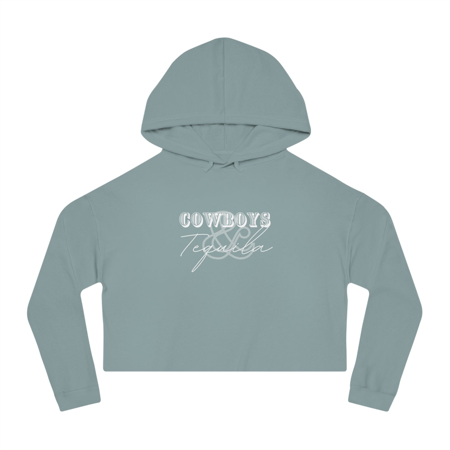 Cowboys + Tequila | Cropped Hooded Sweatshirt