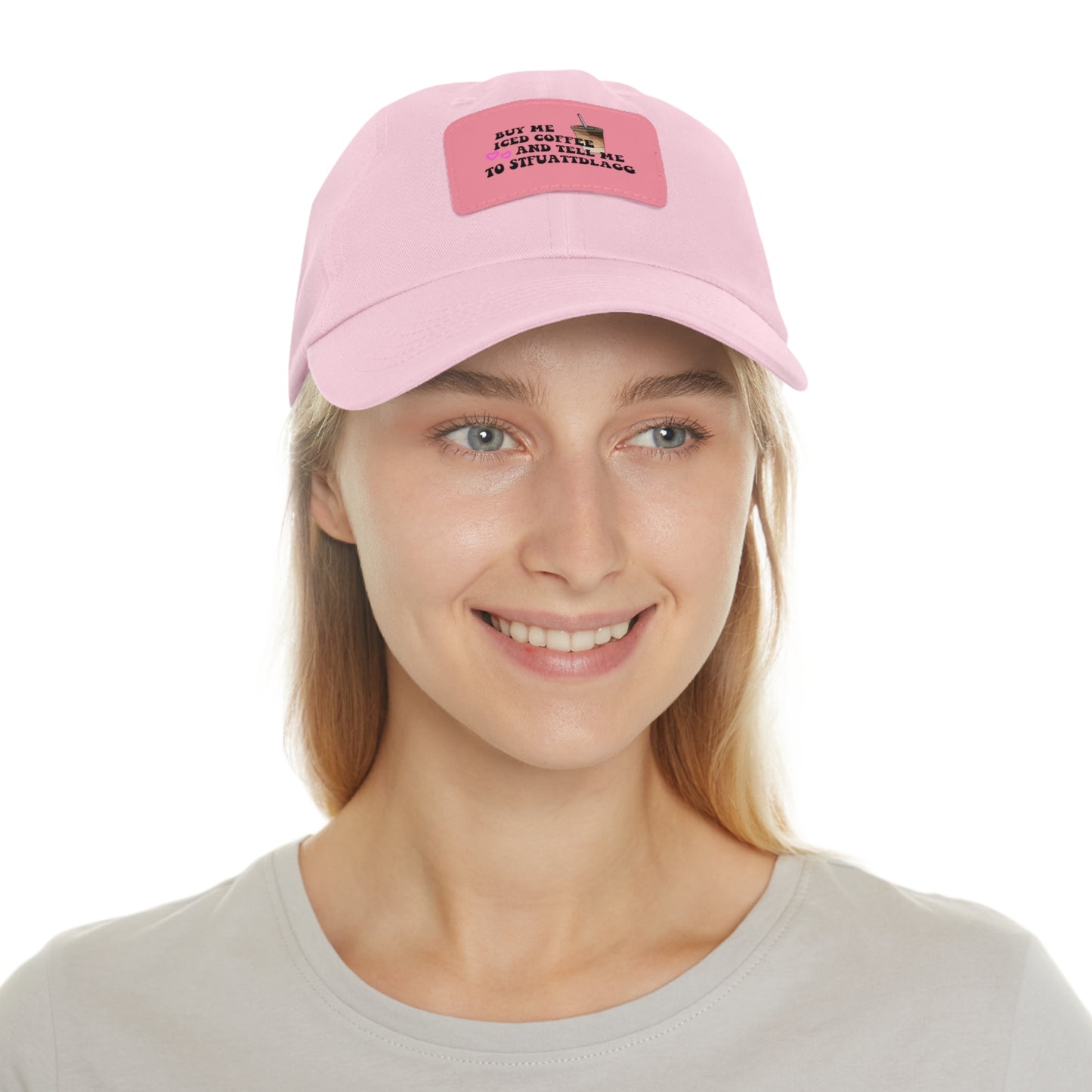 Coffee and Smut | Dad Hat with Leather Patch (Rectangle)