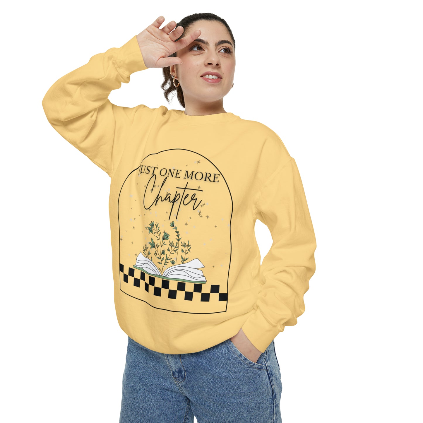 Finish line One More Chapter | Unisex Garment-Dyed Sweatshirt - Noodie