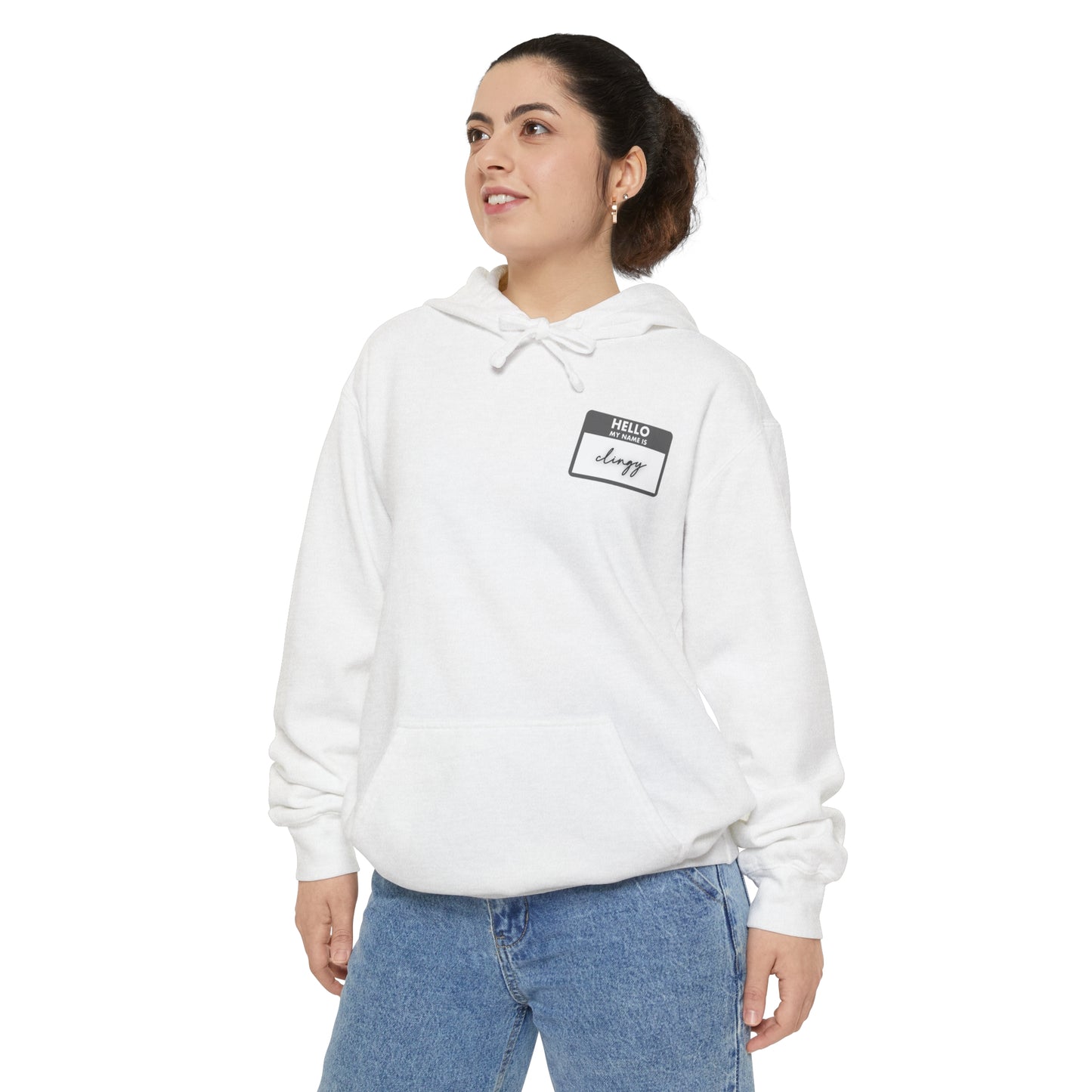 Clingy Name Tag | Comfort Hoodie