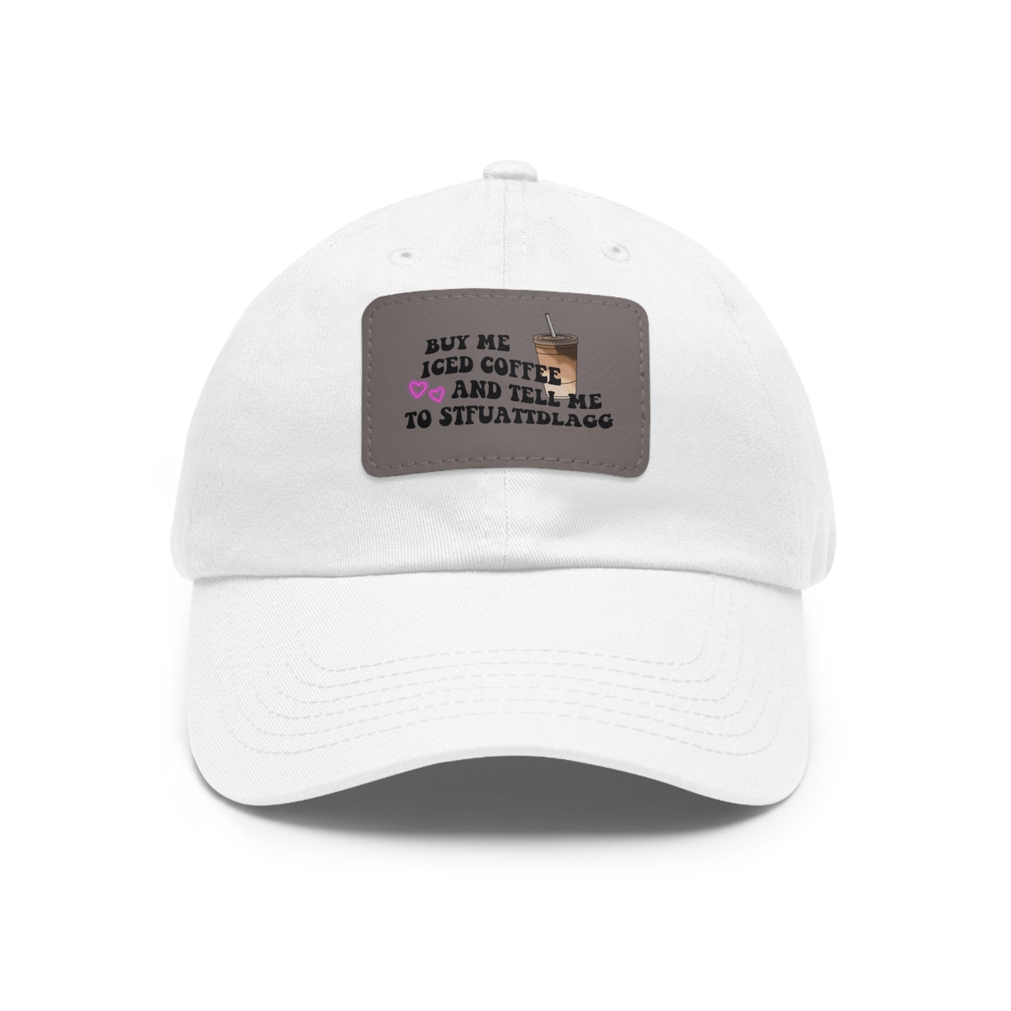 Coffee and Smut | Dad Hat with Leather Patch (Rectangle)