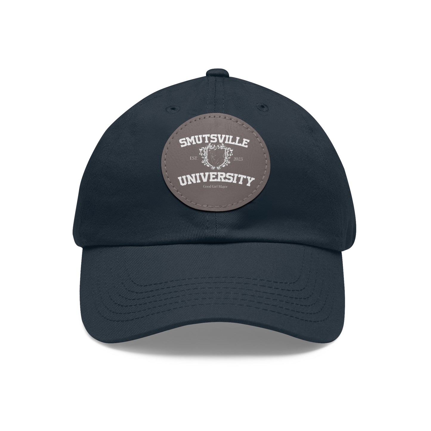 Smutsville Uni | Dad Hat with Leather Patch (Round)