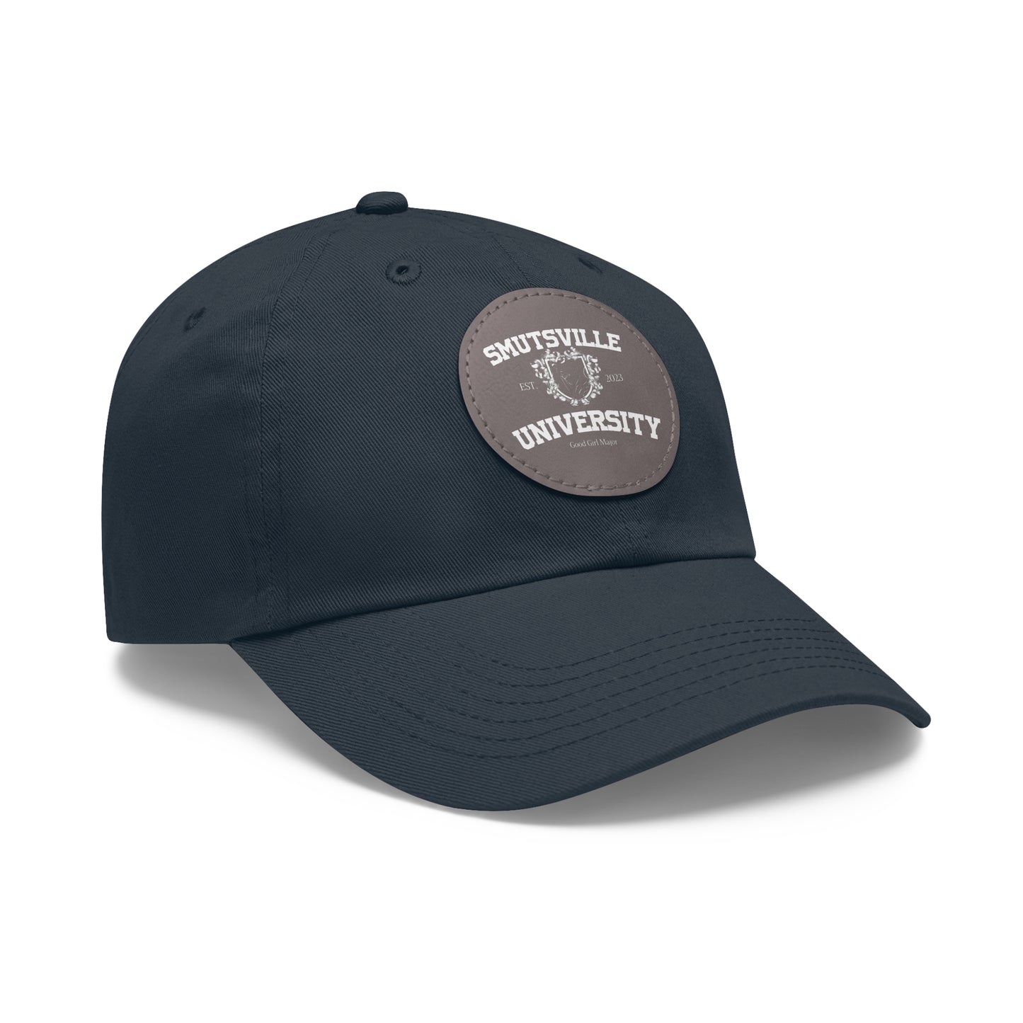 Smutsville Uni | Dad Hat with Leather Patch (Round)