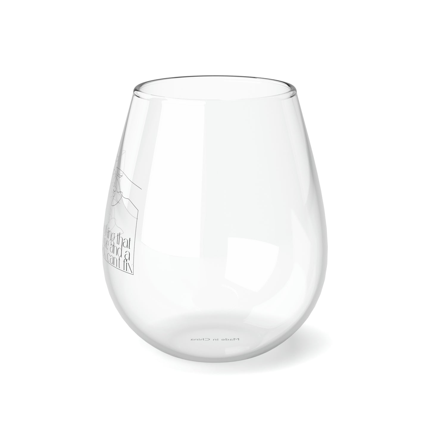 Wine and Books | Stemless Wine Glass, 11.75oz