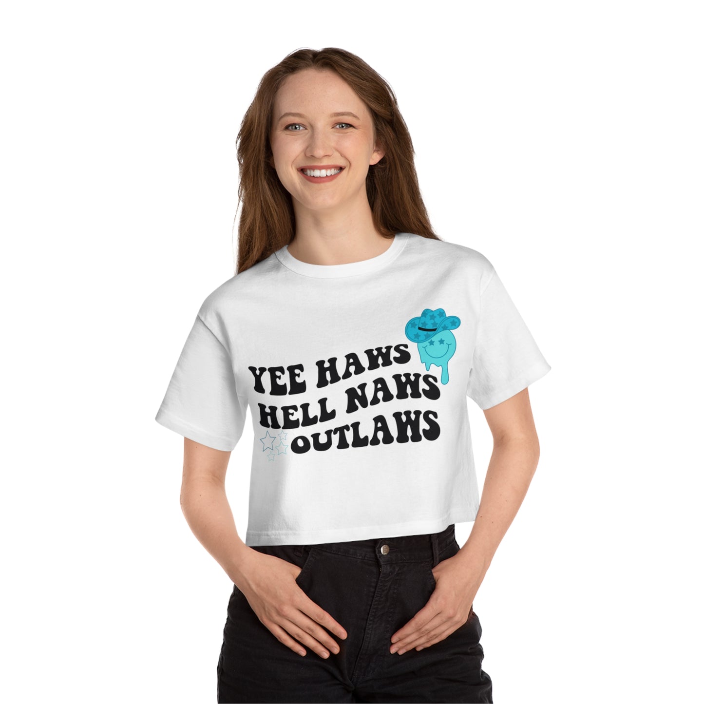 Yeehaw, Hellnaw and Outlaw Cropped TShirt