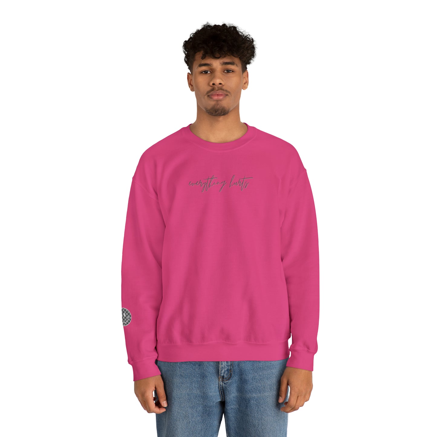 Everything Hurts Smiley | Crewneck Sweatshirt