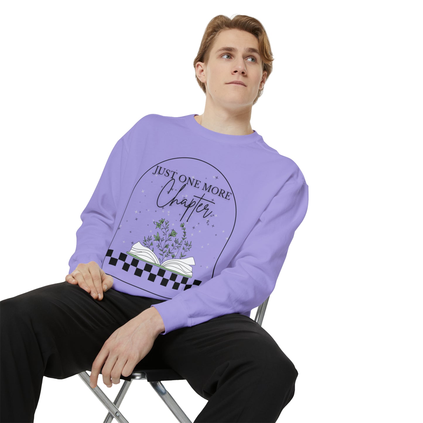 Finish line One More Chapter | Unisex Garment-Dyed Sweatshirt - Noodie