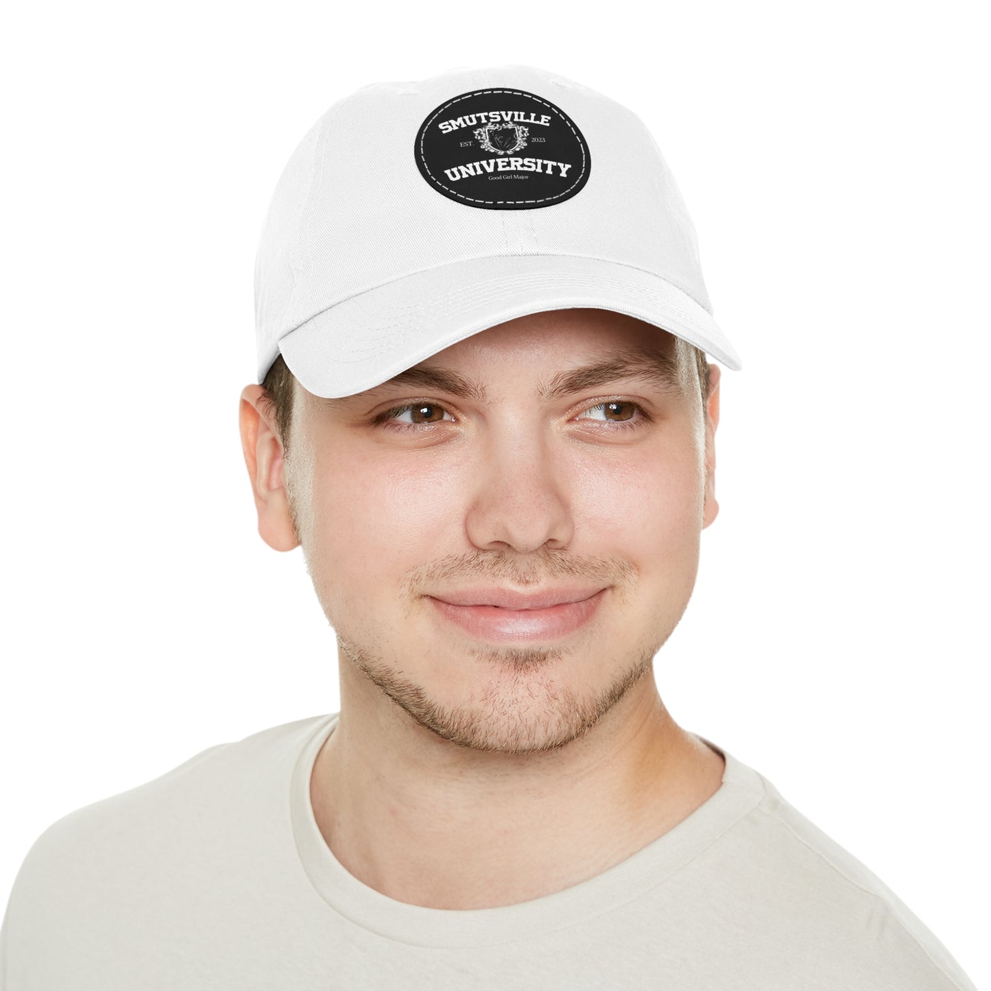 Smutsville Uni | Dad Hat with Leather Patch (Round)