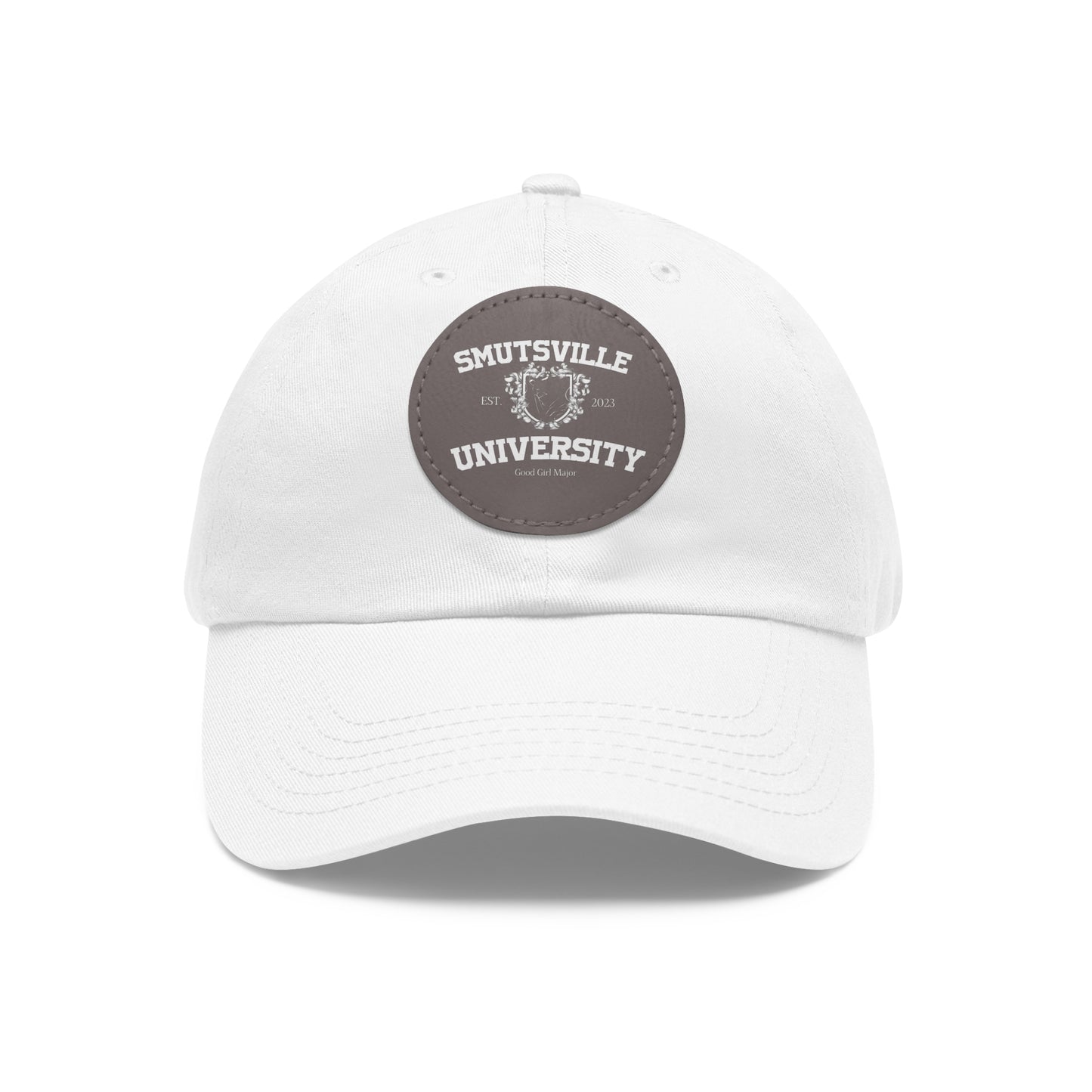 Smutsville Uni | Dad Hat with Leather Patch (Round)