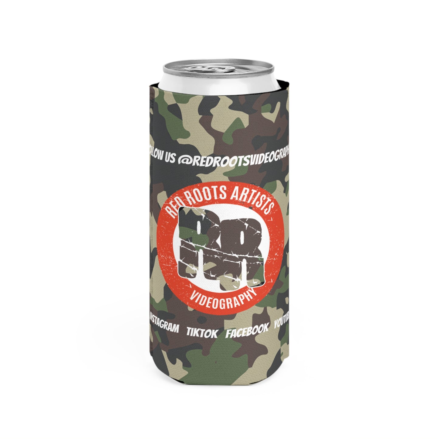 RR Camo Slim Can Cooler