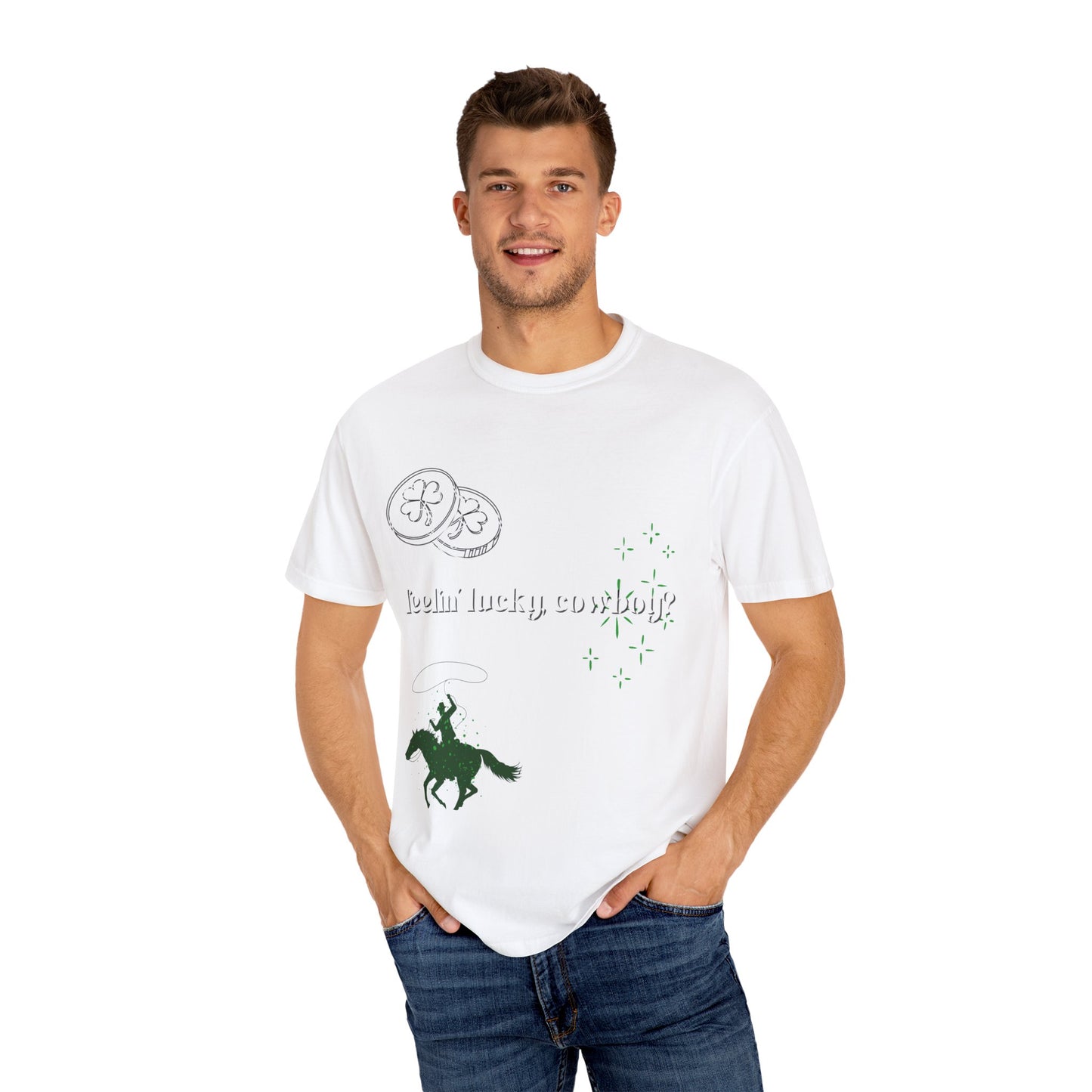 Lucky Cowboy Graphic | Comfort T-shirt