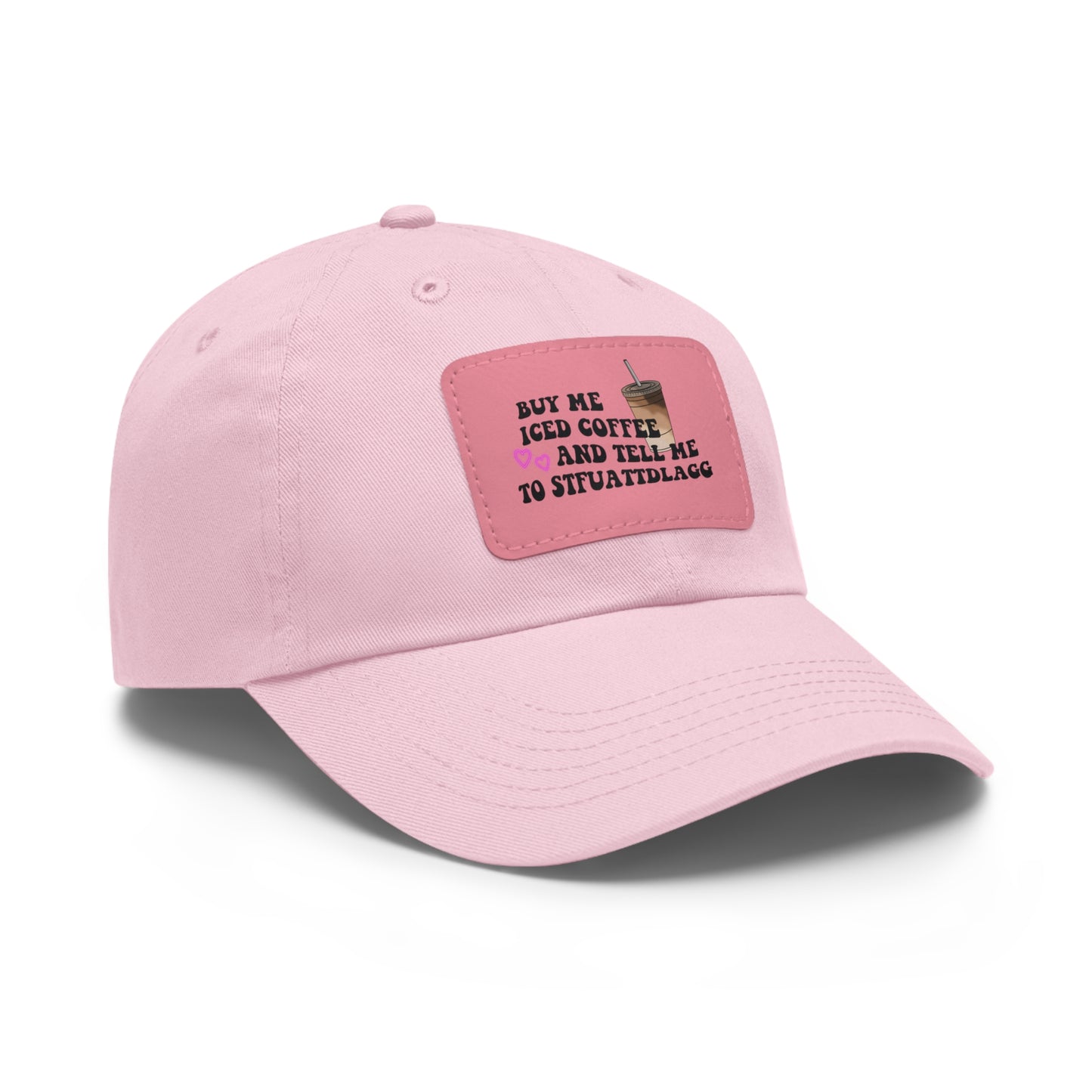 Coffee and Smut | Dad Hat with Leather Patch (Rectangle)