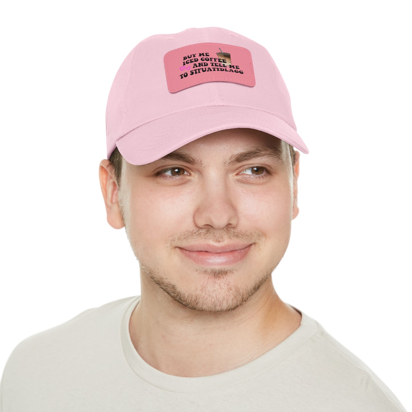 Coffee and Smut | Dad Hat with Leather Patch (Rectangle)