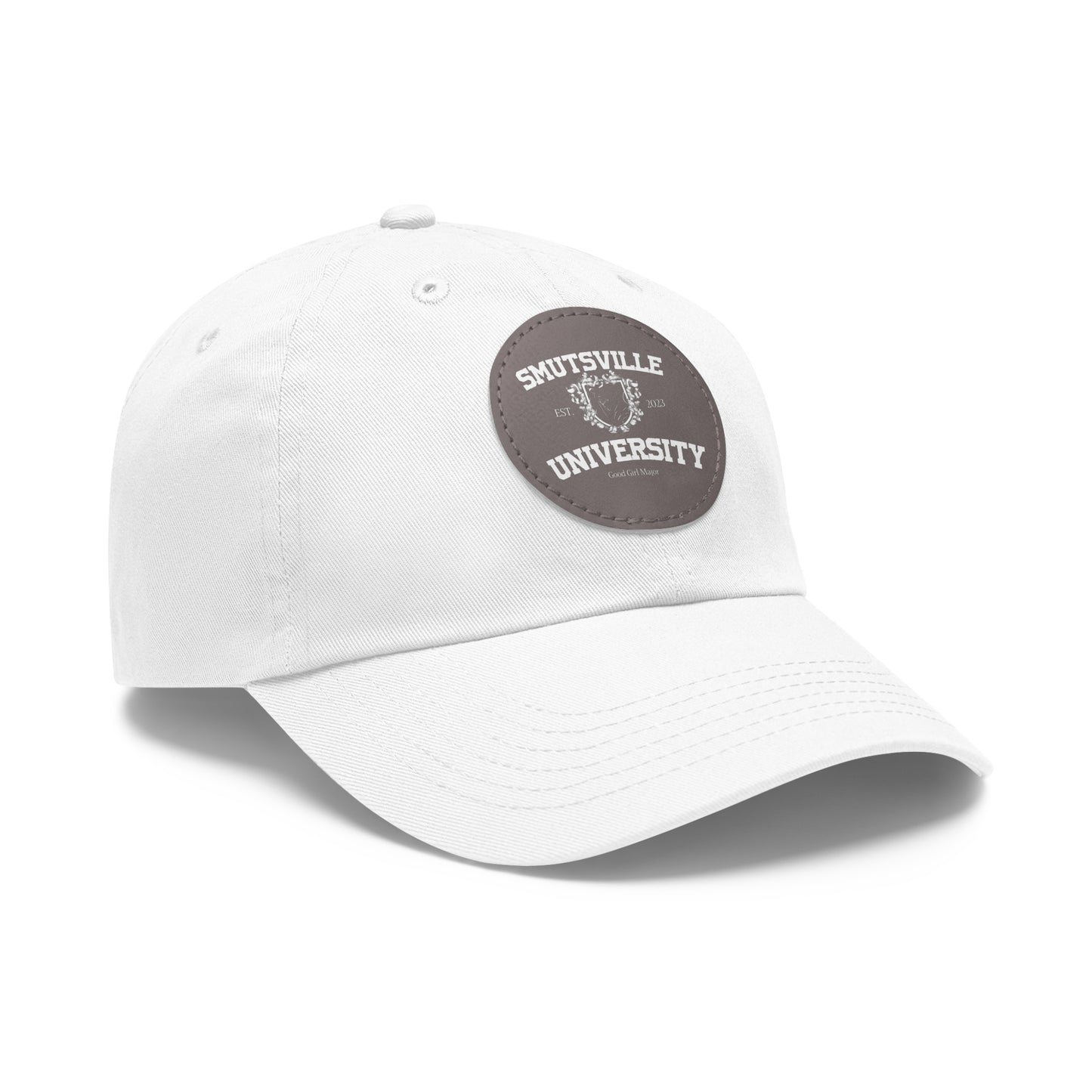 Smutsville Uni | Dad Hat with Leather Patch (Round)