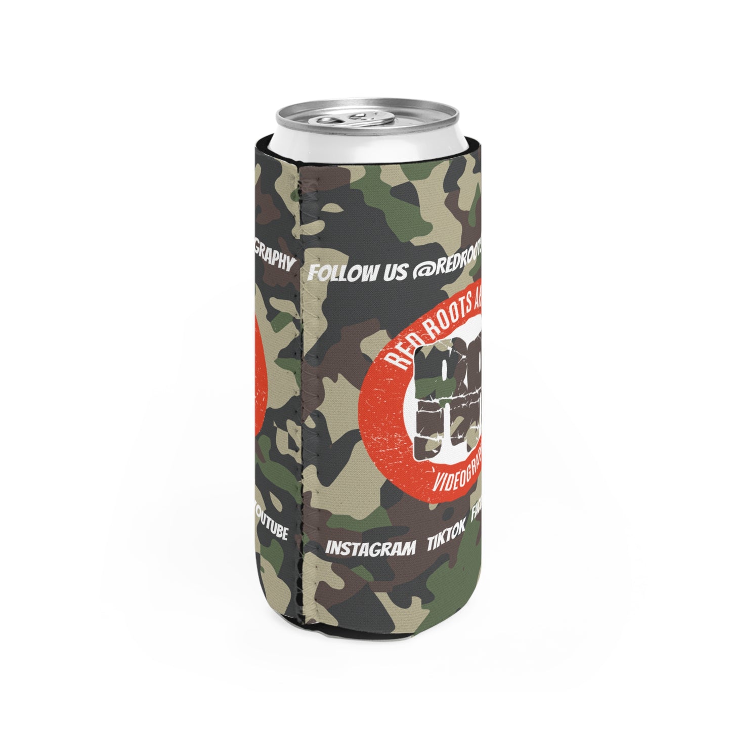 RR Camo Slim Can Cooler