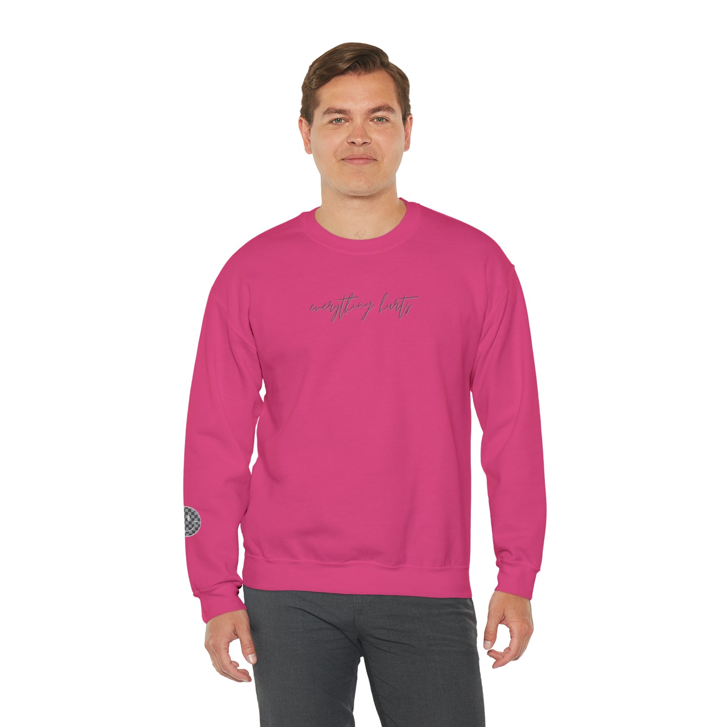 Everything Hurts Smiley | Crewneck Sweatshirt