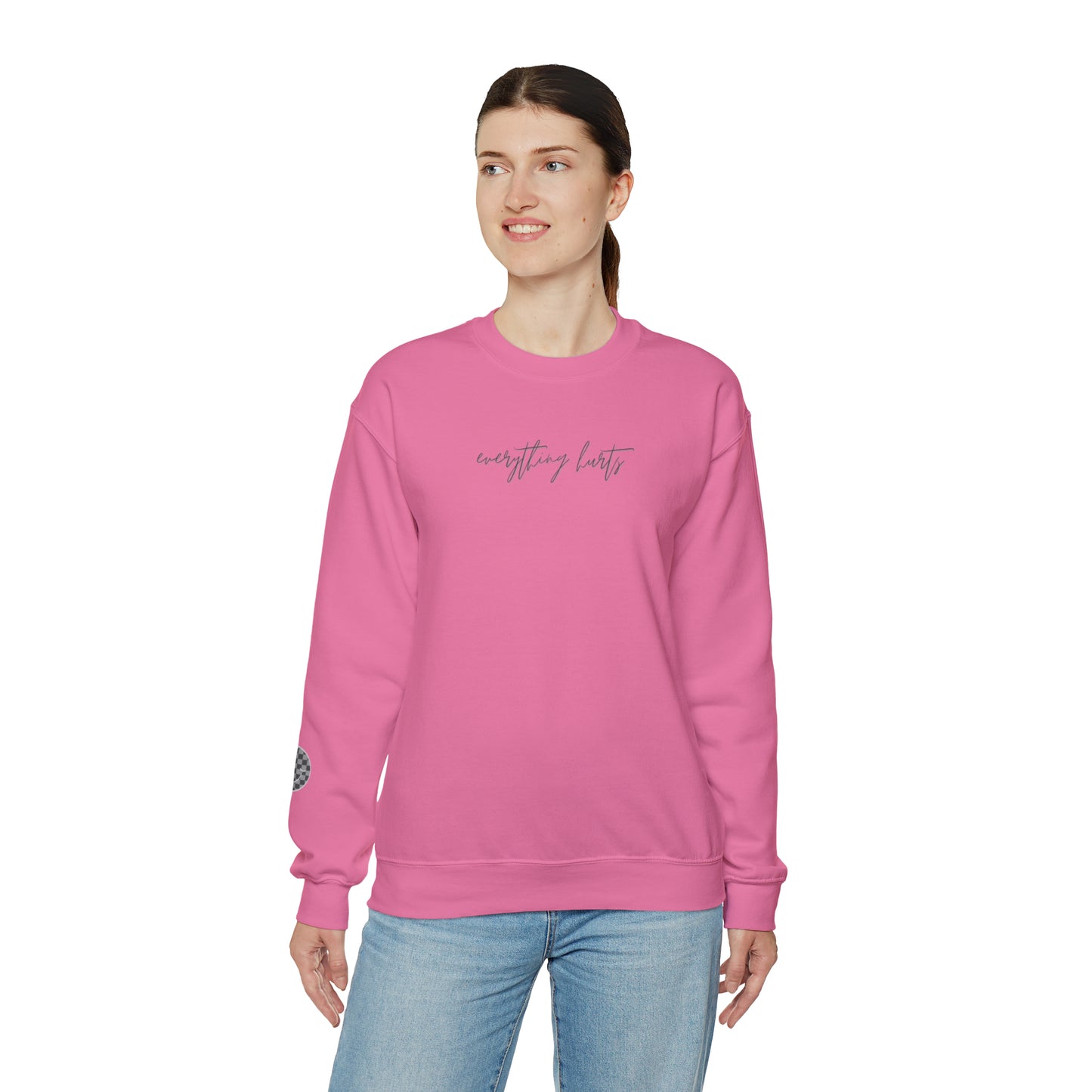 Everything Hurts Smiley | Crewneck Sweatshirt