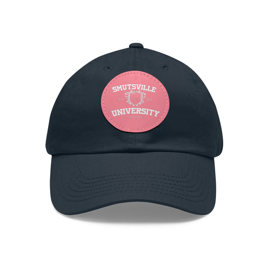 Smutsville Uni | Dad Hat with Leather Patch (Round)