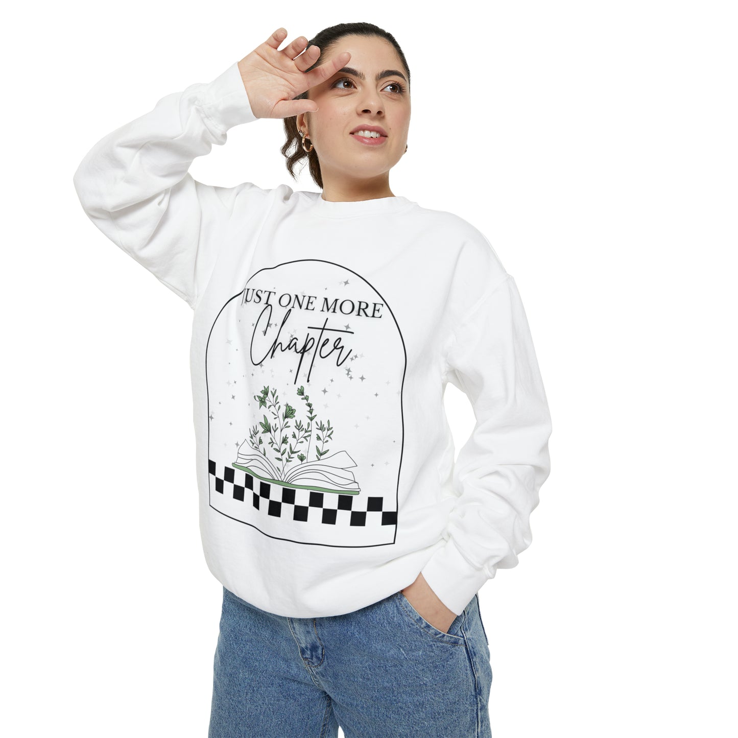 Finish line One More Chapter | Unisex Garment-Dyed Sweatshirt - Noodie