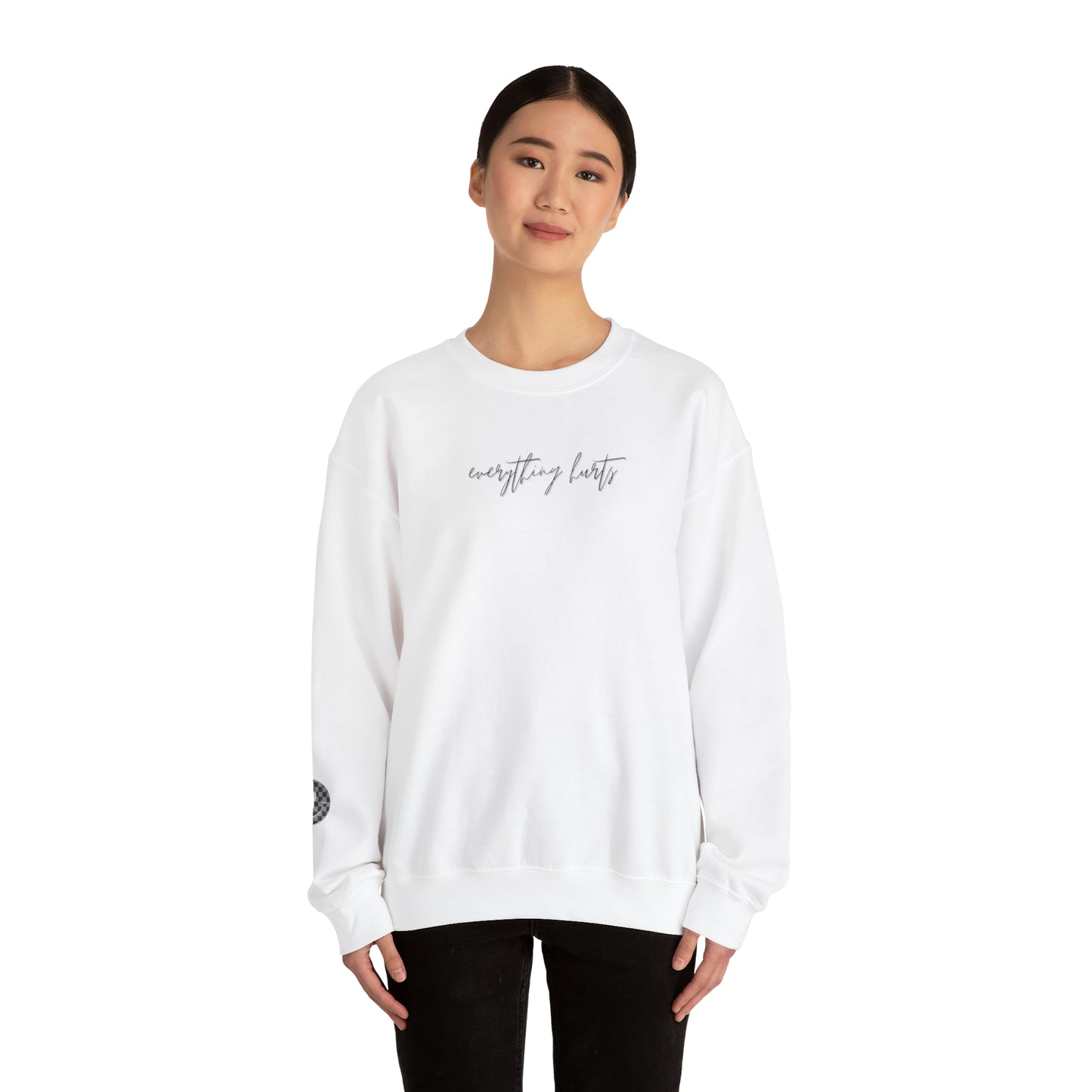 Everything Hurts Smiley | Crewneck Sweatshirt