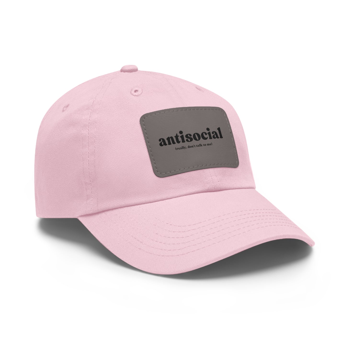 Antisocial | Dad Hat with Leather Patch (Rectangle)