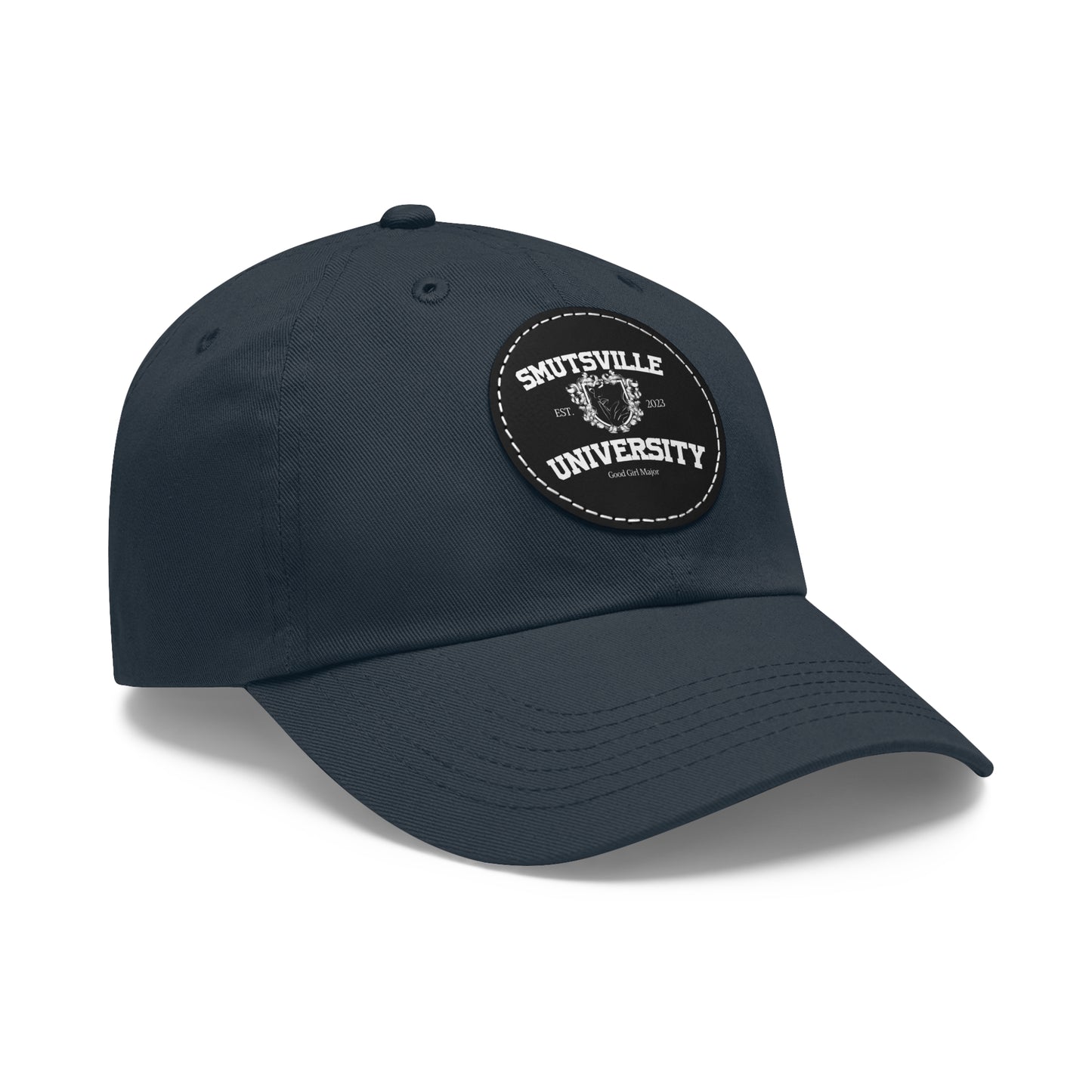 Smutsville Uni | Dad Hat with Leather Patch (Round)