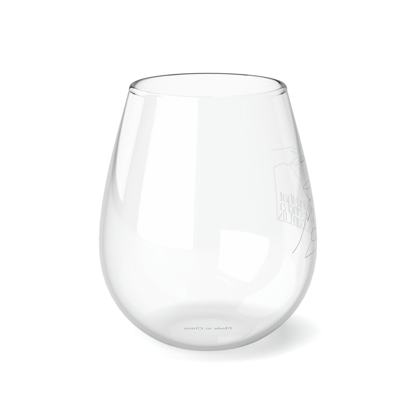 Wine and Books | Stemless Wine Glass, 11.75oz