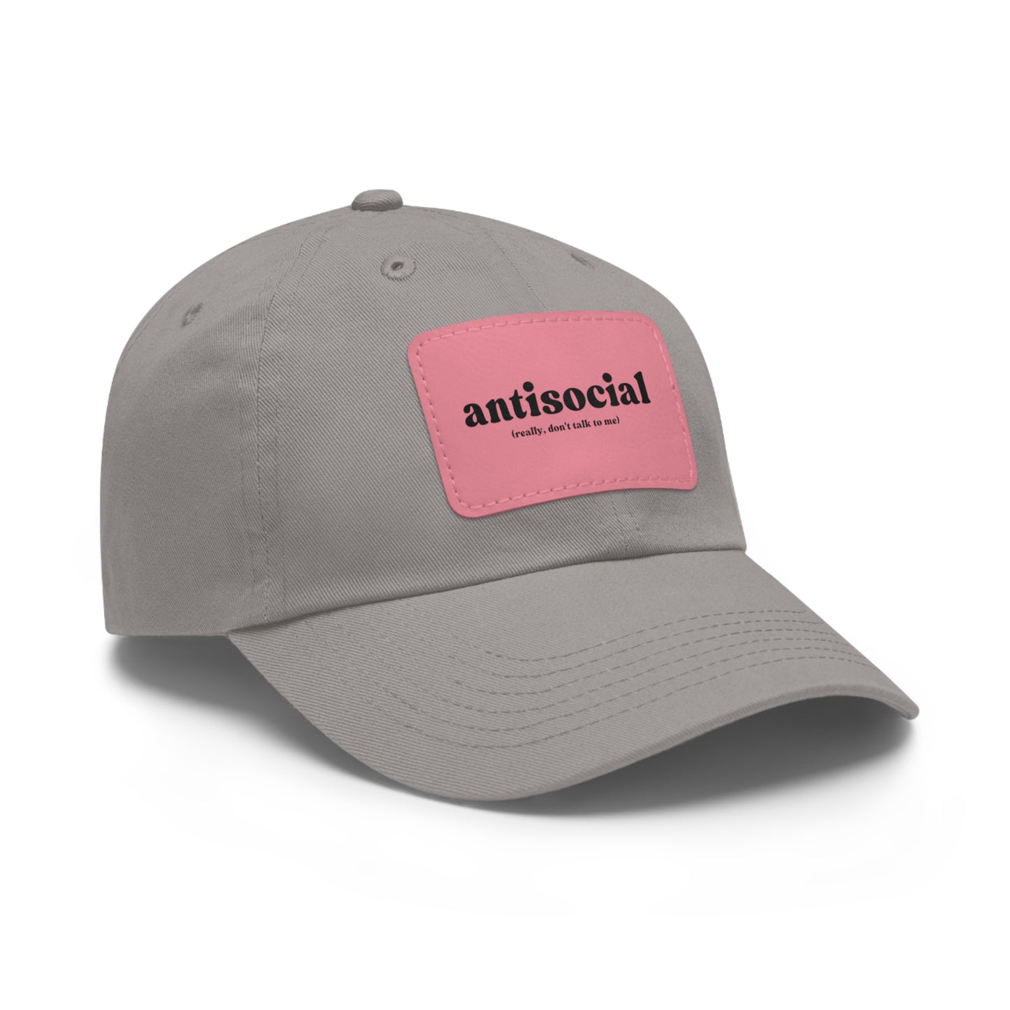 Antisocial | Dad Hat with Leather Patch (Rectangle)