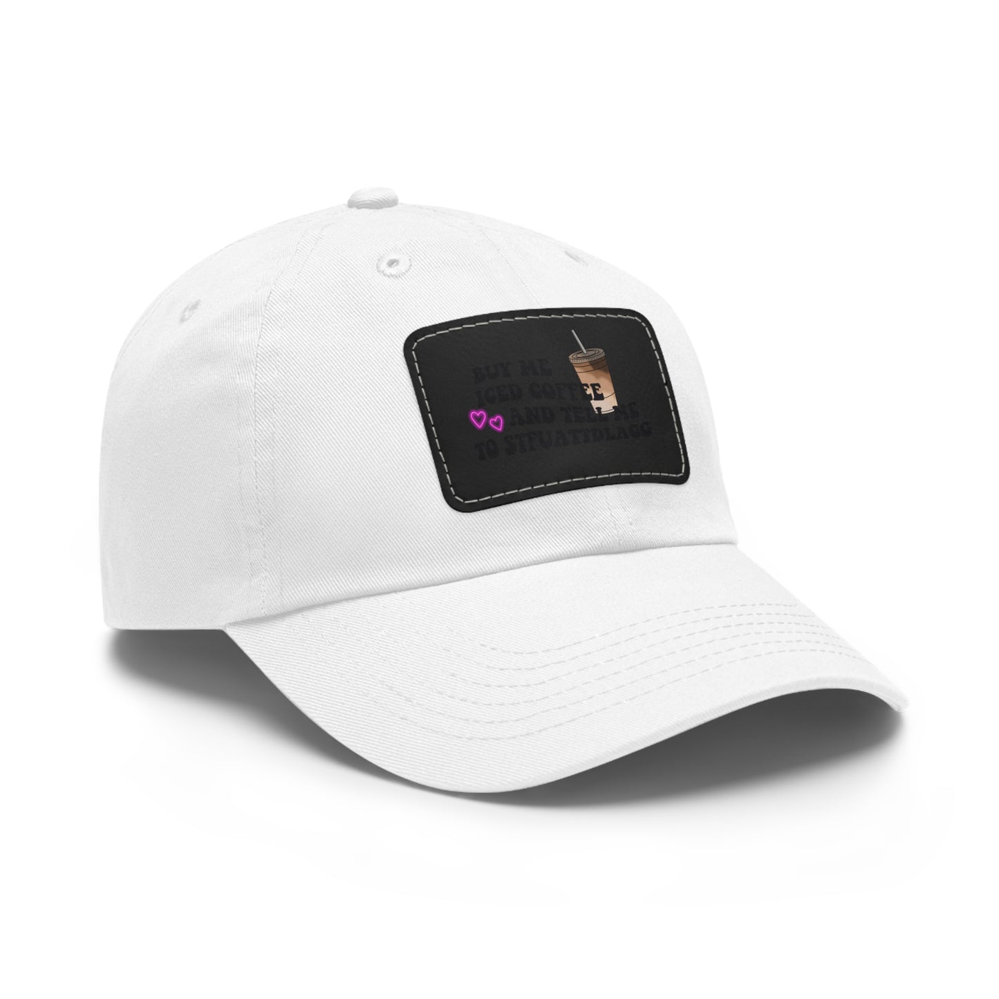 Coffee and Smut | Dad Hat with Leather Patch (Rectangle)