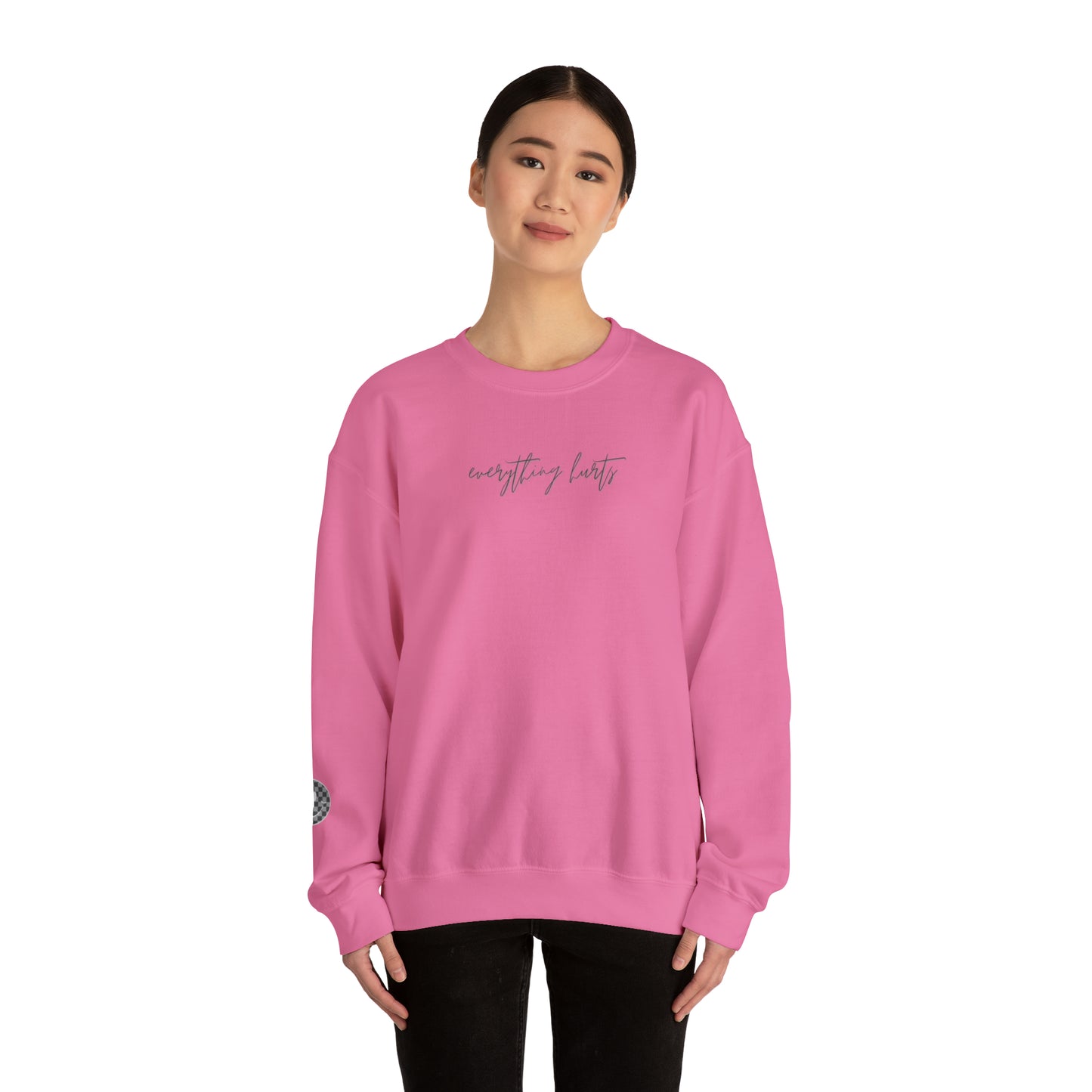 Everything Hurts Smiley | Crewneck Sweatshirt