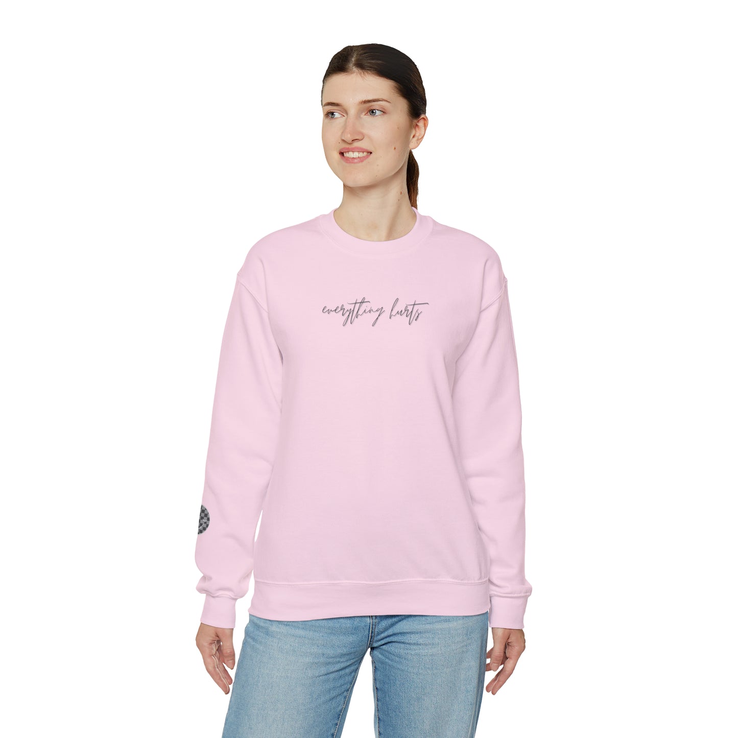 Everything Hurts Smiley | Crewneck Sweatshirt