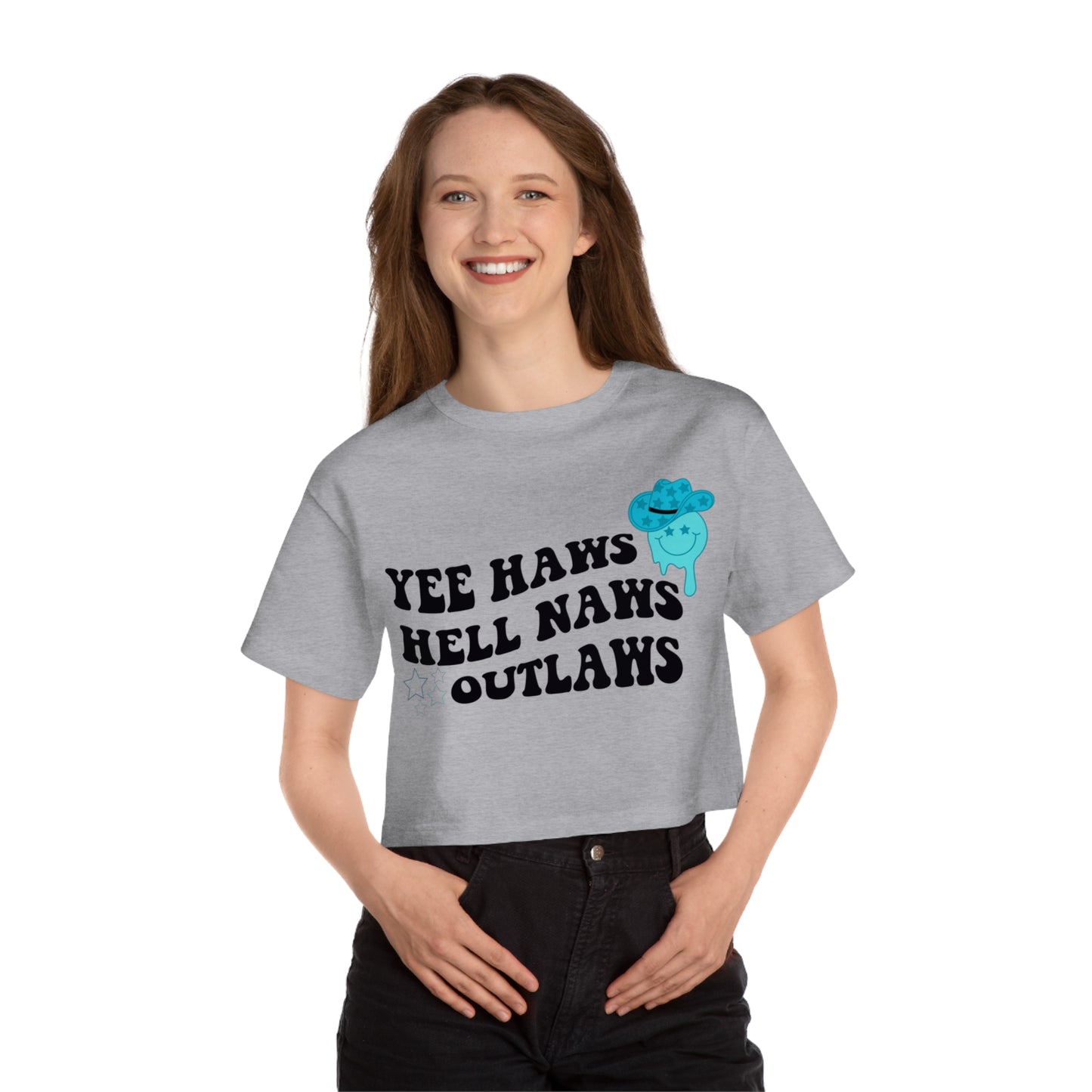 Yeehaw, Hellnaw and Outlaw Cropped TShirt