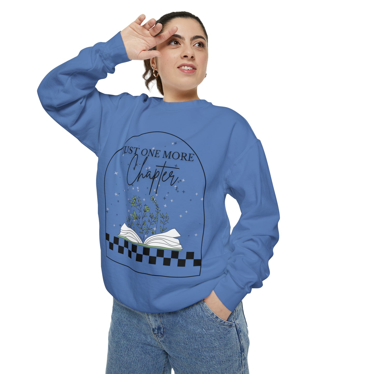 Finish line One More Chapter | Unisex Garment-Dyed Sweatshirt - Noodie