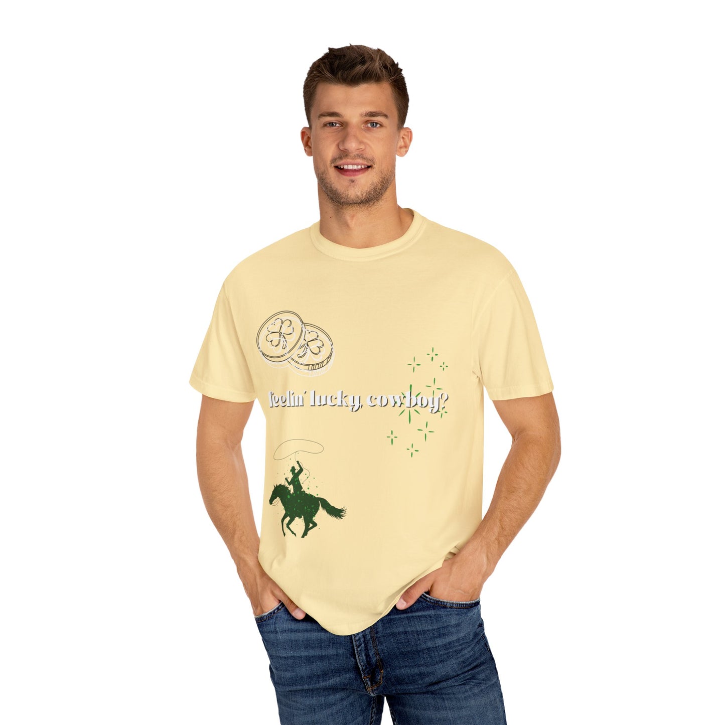 Lucky Cowboy Graphic | Comfort T-shirt