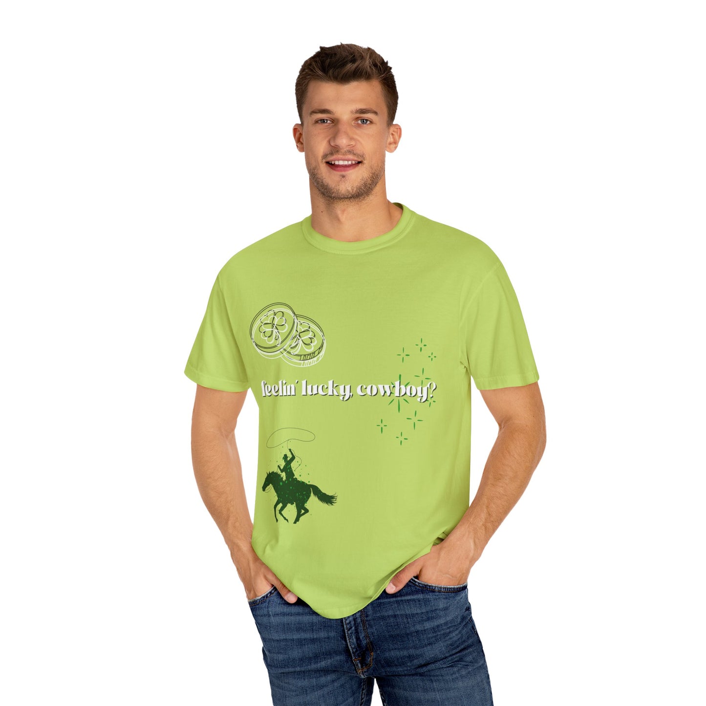 Lucky Cowboy Graphic | Comfort T-shirt